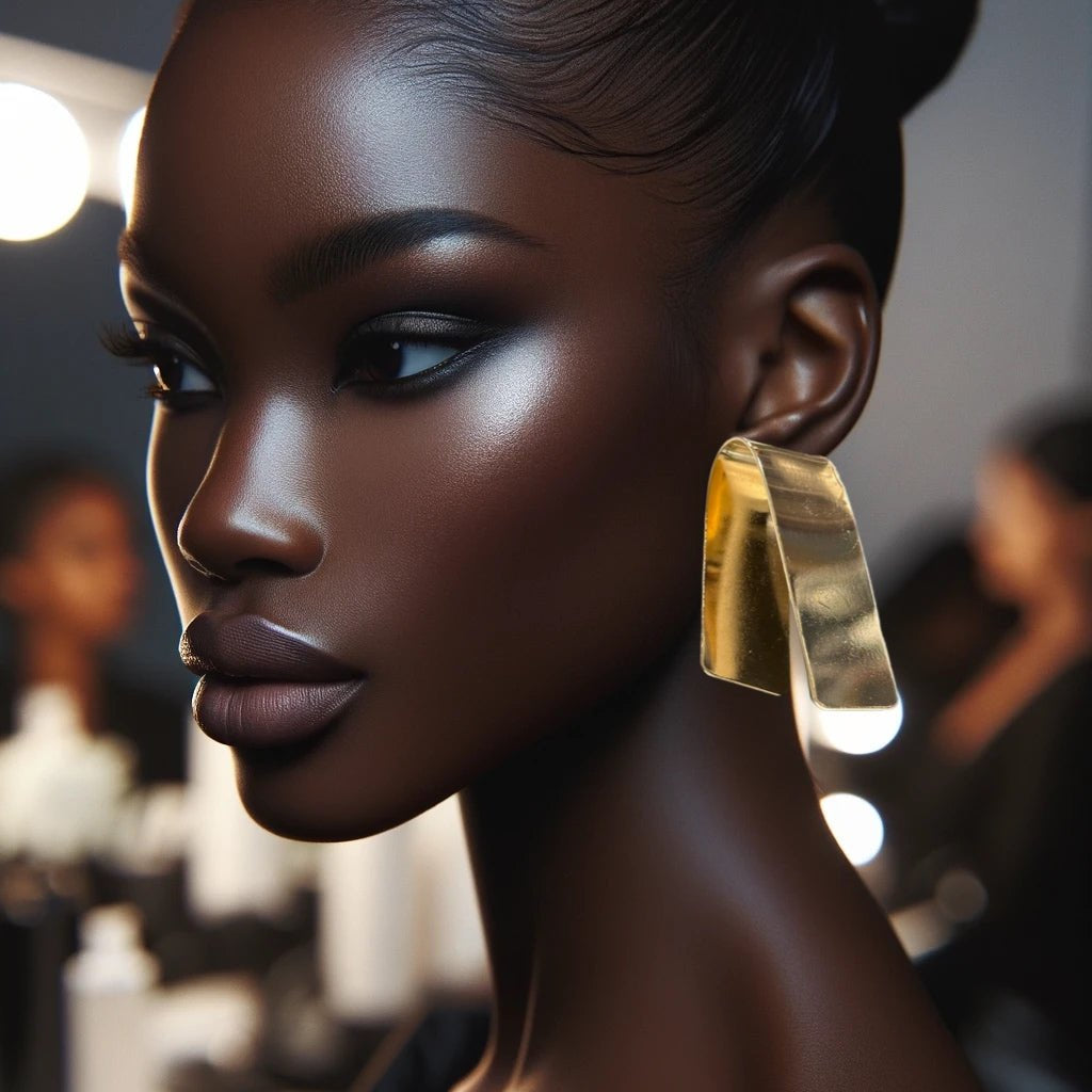 Asantewa folded Square Earrings - Trufacebygrace