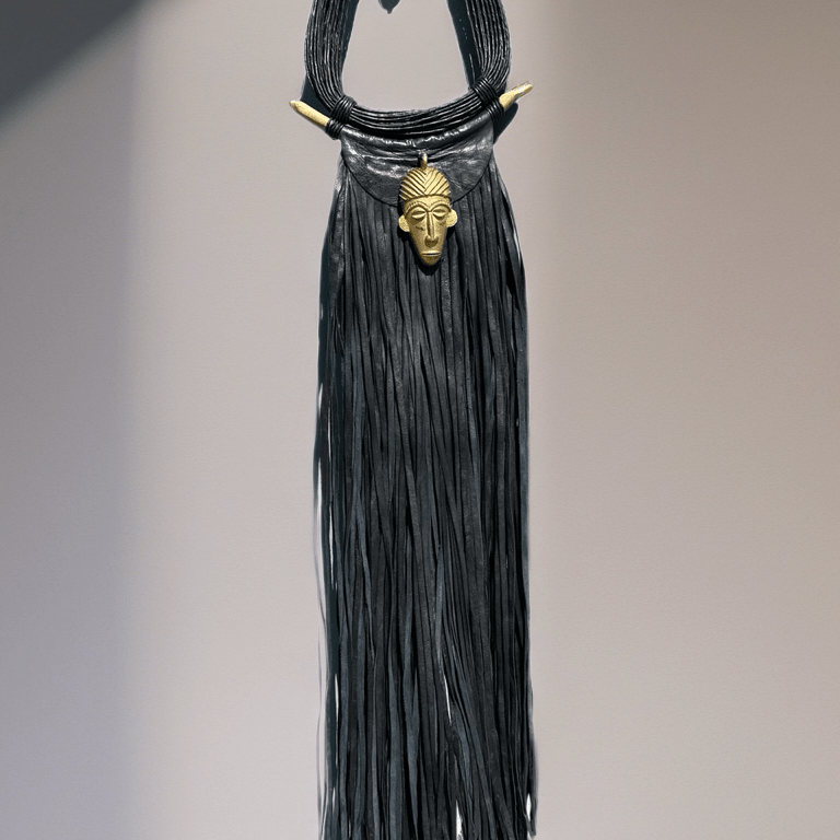 Asase Ya Genuine Leather statement Necklace - Trufacebygrace