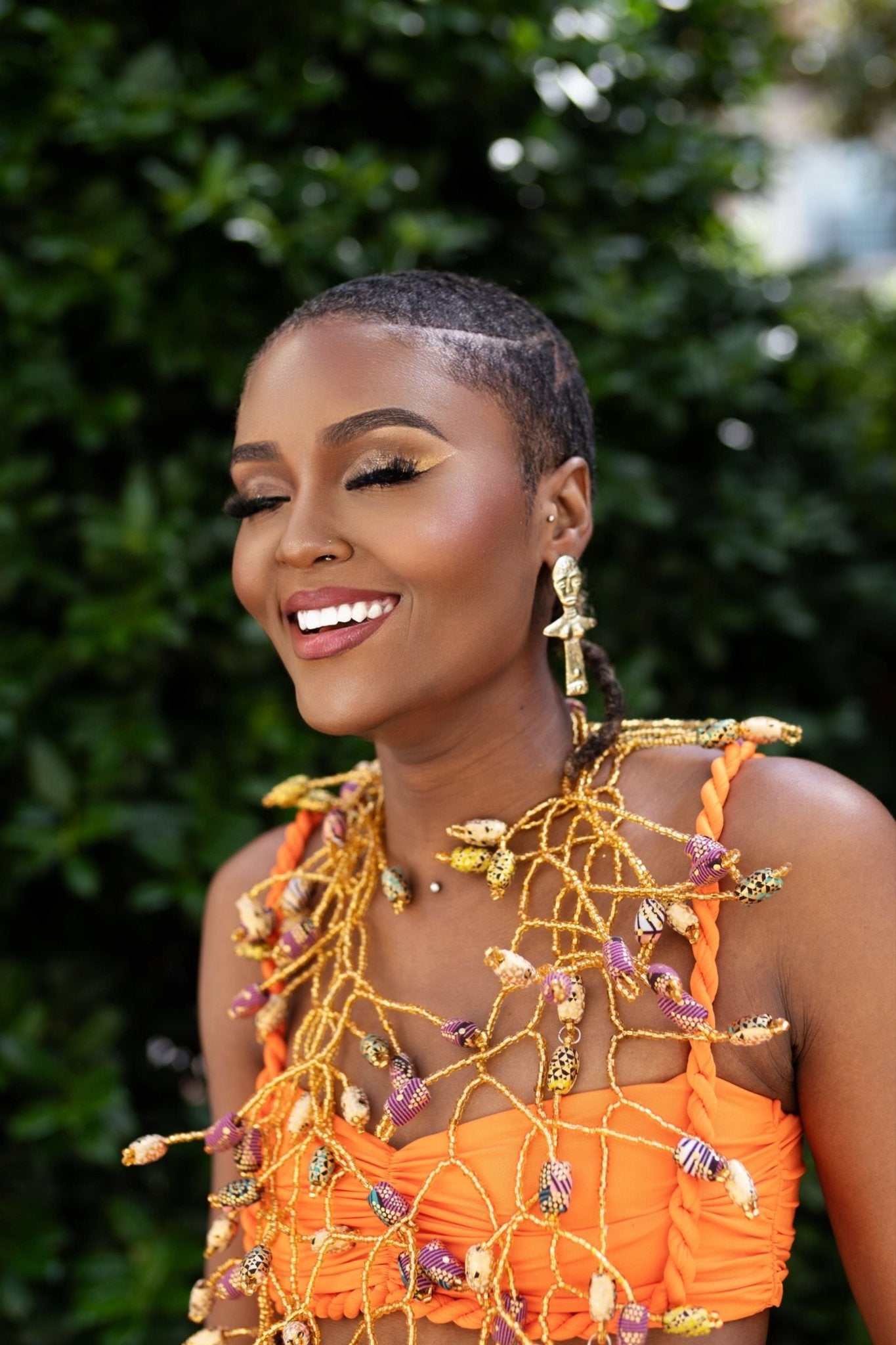 Asisimu Brass Statement Earrings - Trufacebygrace