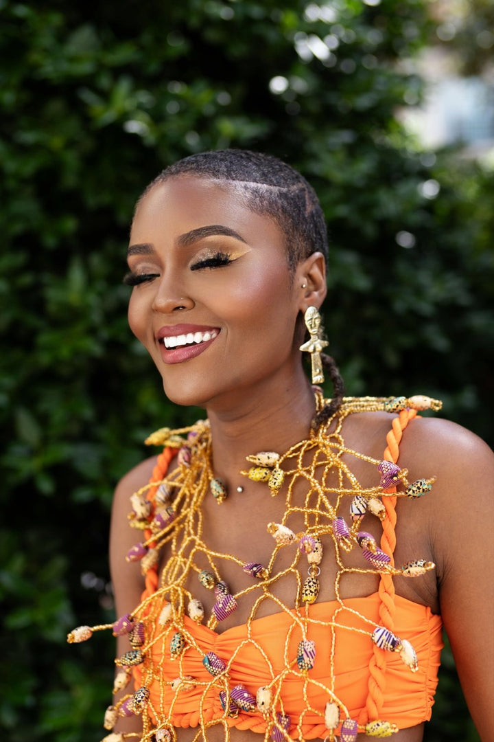 Asisimu Brass Statement Earrings - Trufacebygrace