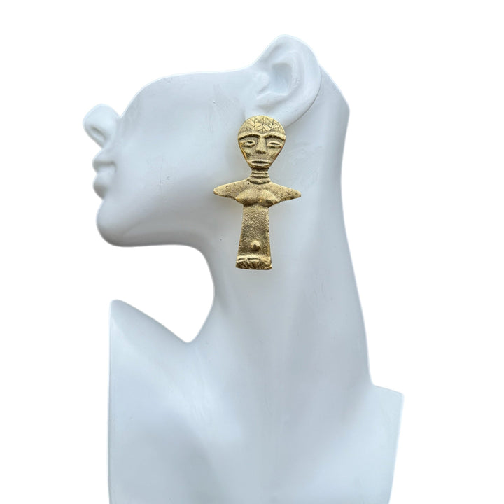 Asisimu Brass Statement Earrings - Trufacebygrace