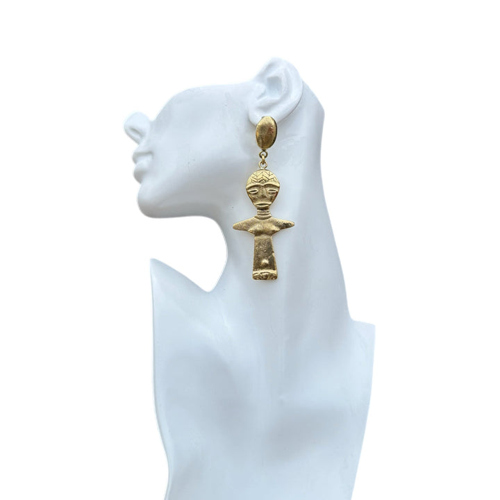 Asisimu Brass Statement Earrings - Trufacebygrace