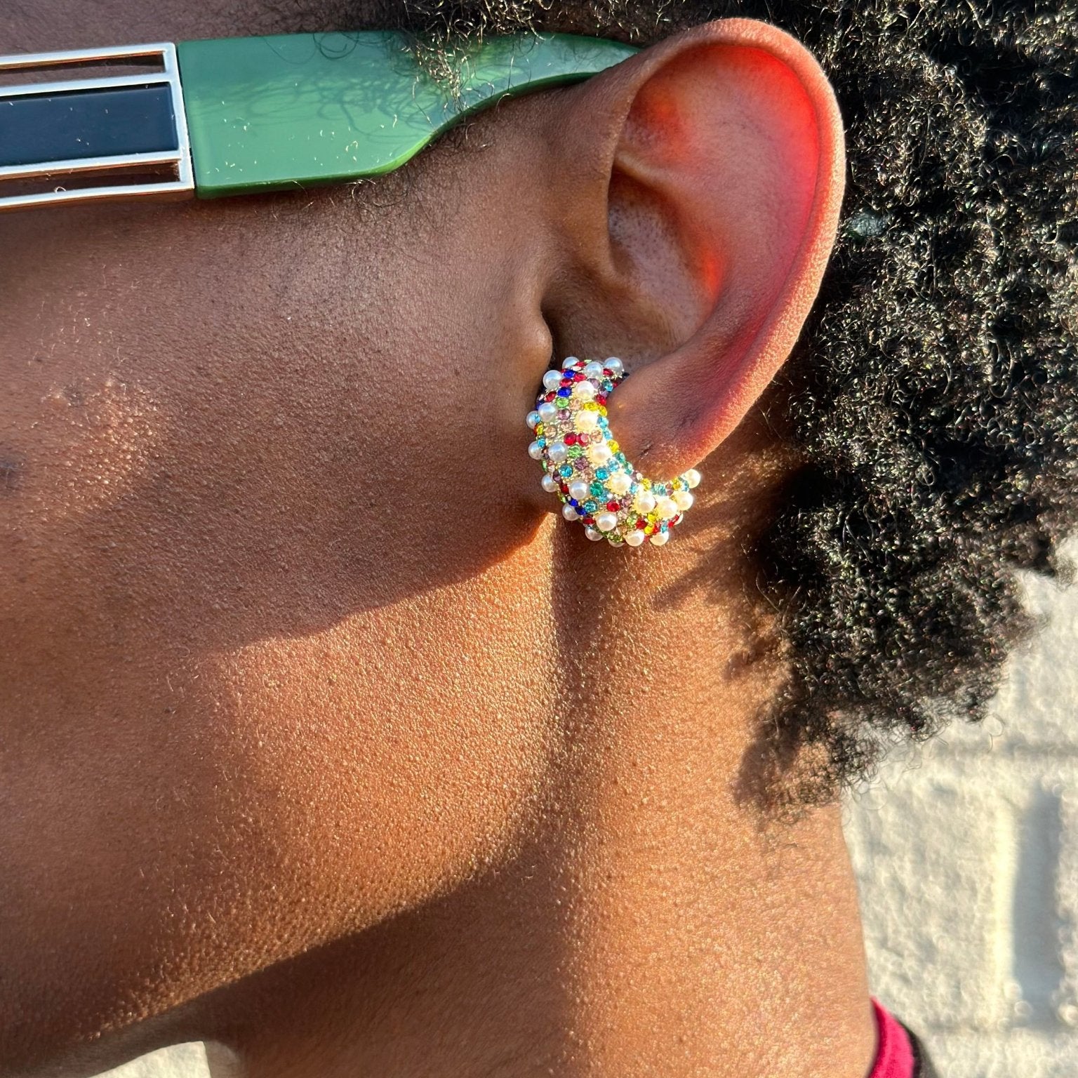 Asoadie Pearl and Gemstone Ear Cuff - Trufacebygrace