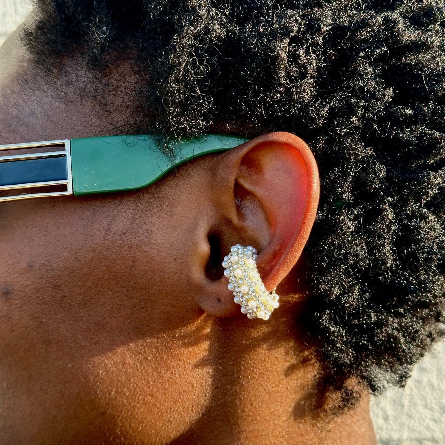 Asoadie Pearl and Gemstone Ear Cuff - Trufacebygrace