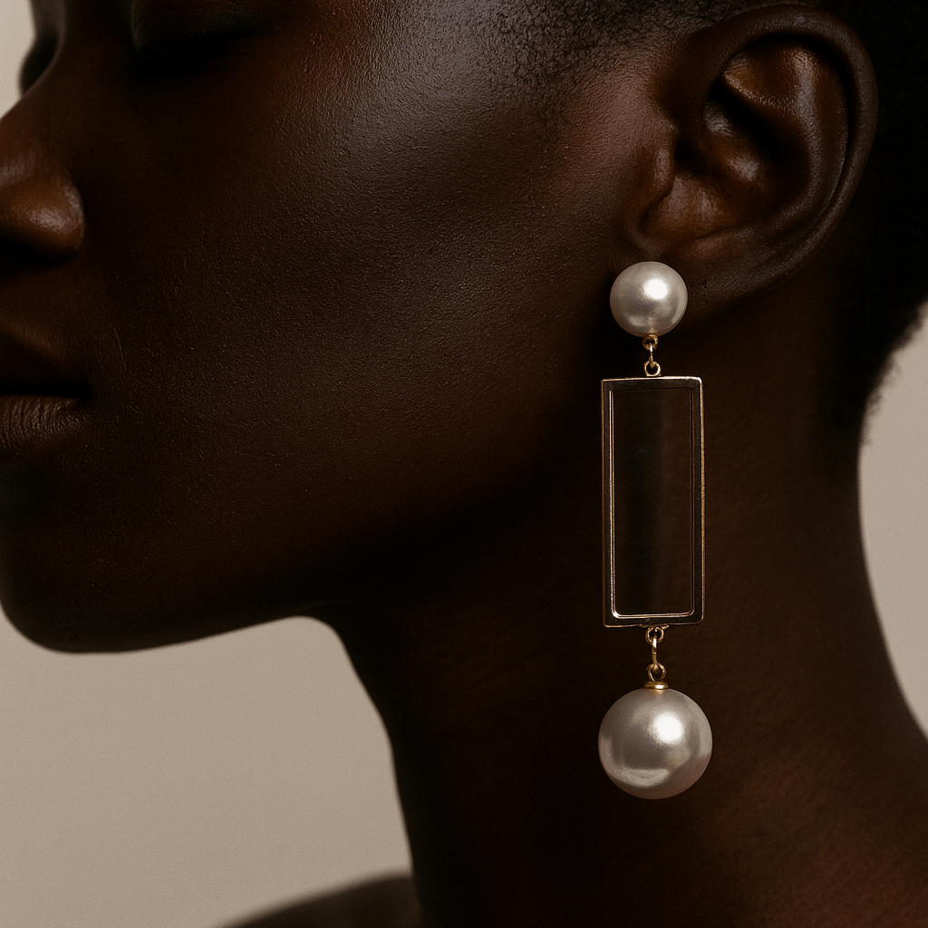 Asoadie Pearl Geo Earrings - Trufacebygrace