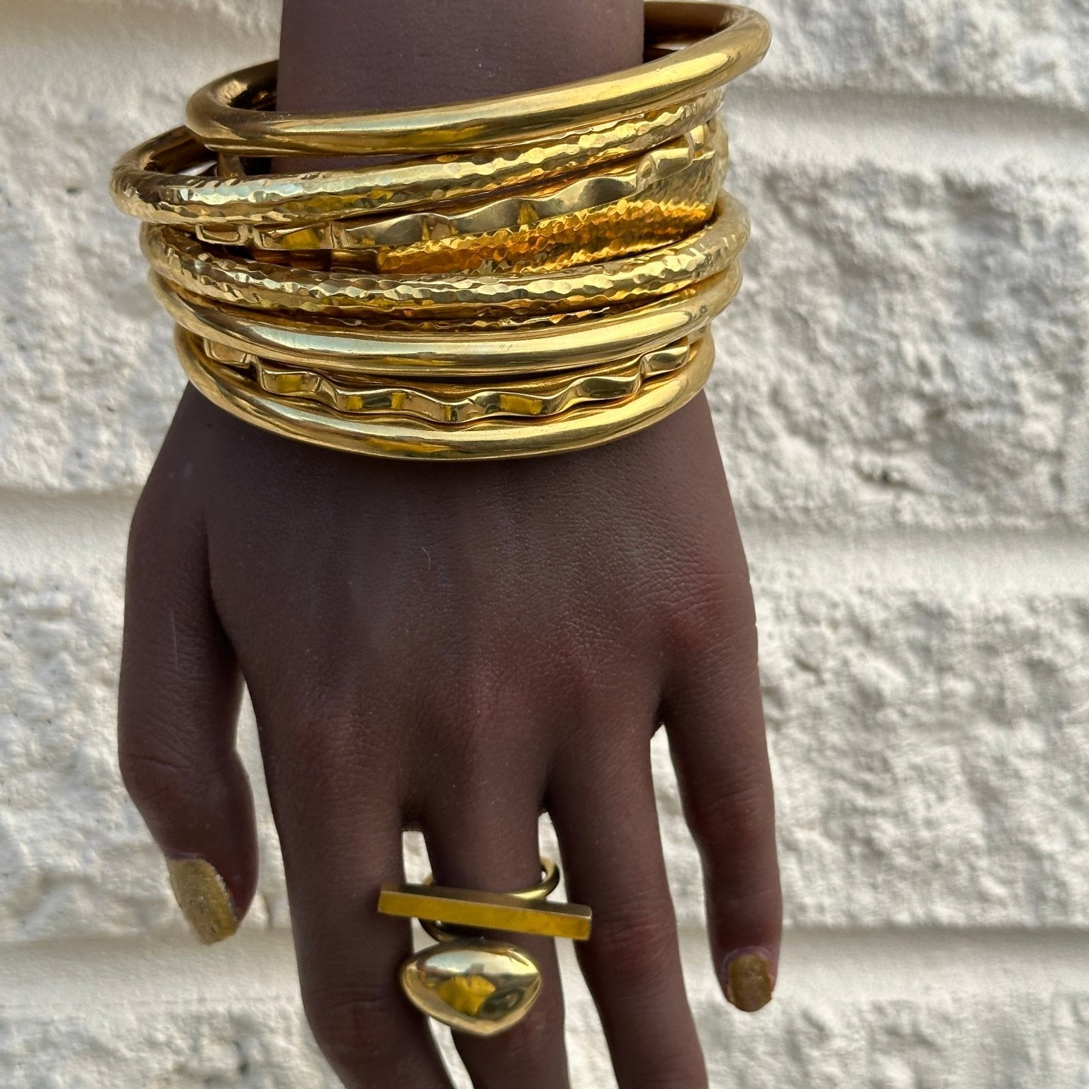 Asymmetric Brass Statement Ring - Trufacebygrace