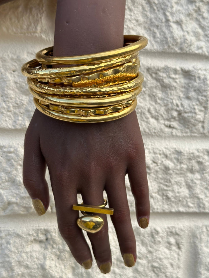 Asymmetric Brass Statement Ring - Trufacebygrace