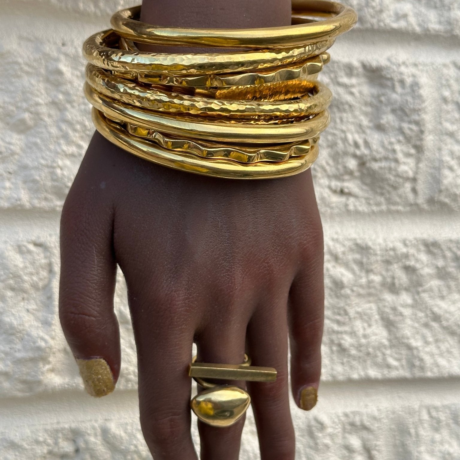 Asymmetric Brass Statement Ring - Trufacebygrace