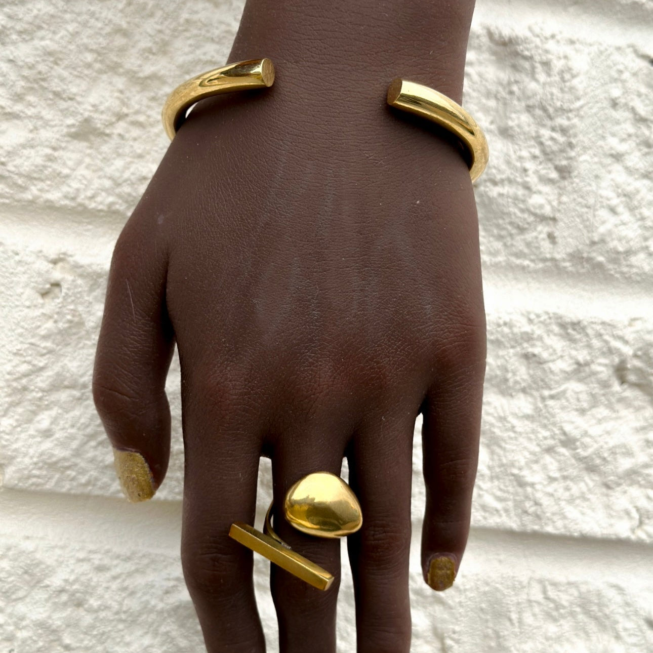 Asymmetric Brass Statement Ring - Trufacebygrace