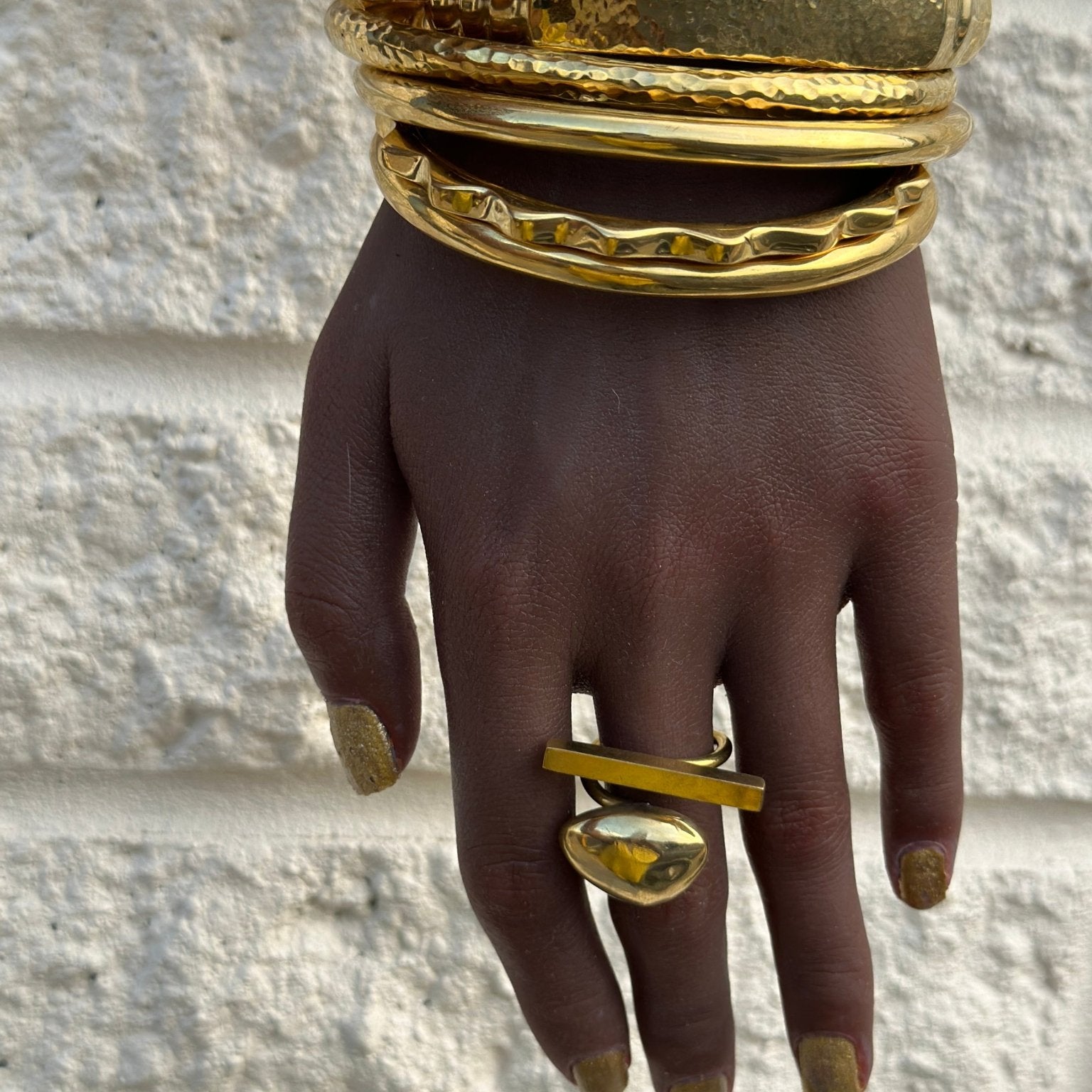 Asymmetric Brass Statement Ring - Trufacebygrace