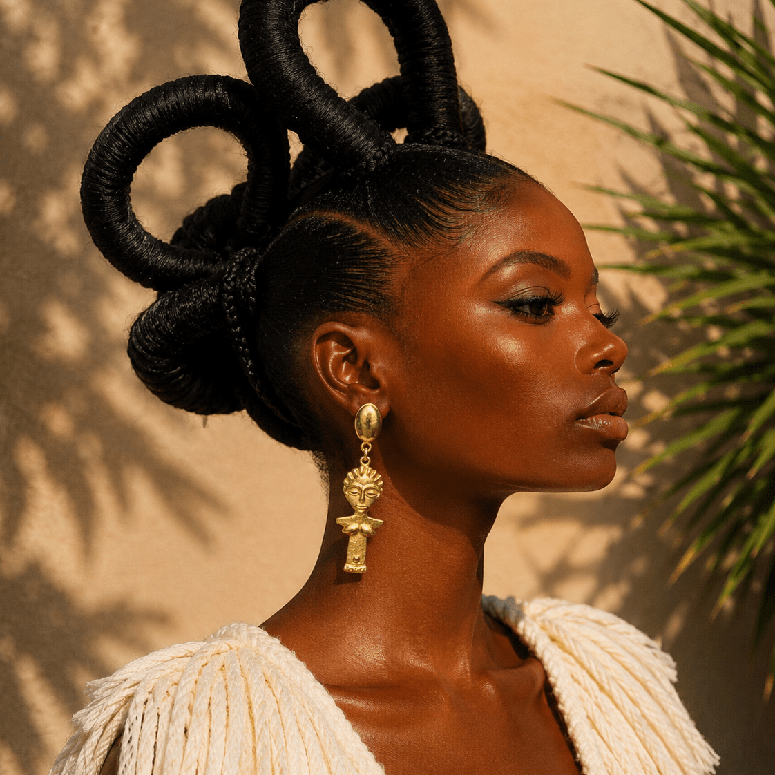 Atiagu Brass Statement Earrings - Trufacebygrace
