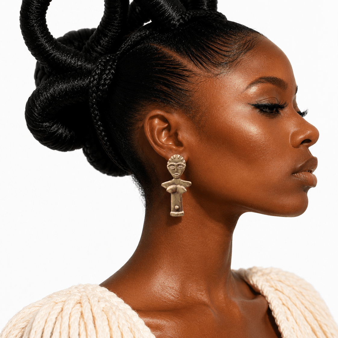 Atiagu Brass Statement Earrings - Trufacebygrace