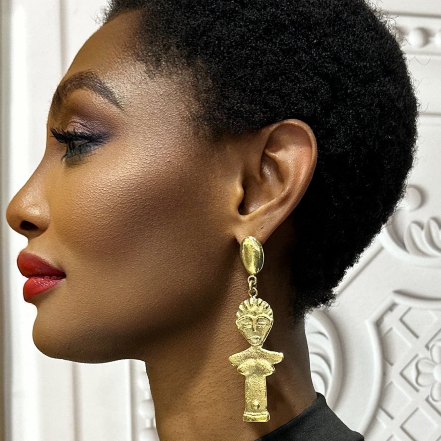 Atiagu Brass Statement Earrings - Trufacebygrace