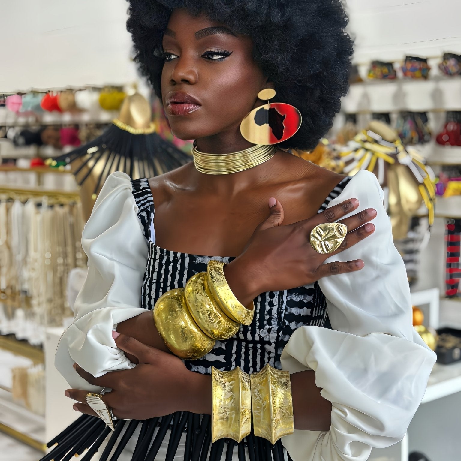 Aye Wura Statement Bangles - Trufacebygrace