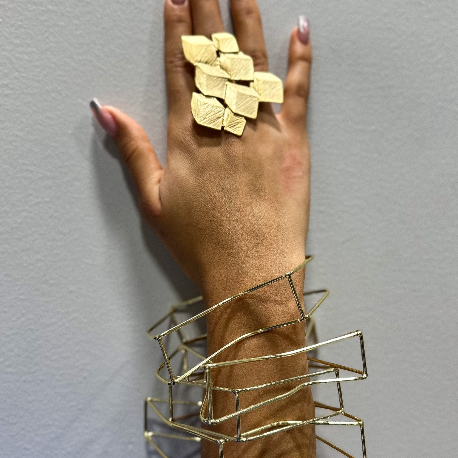 Ayika - 3D Geometric Bangle/Bracelet - Trufacebygrace