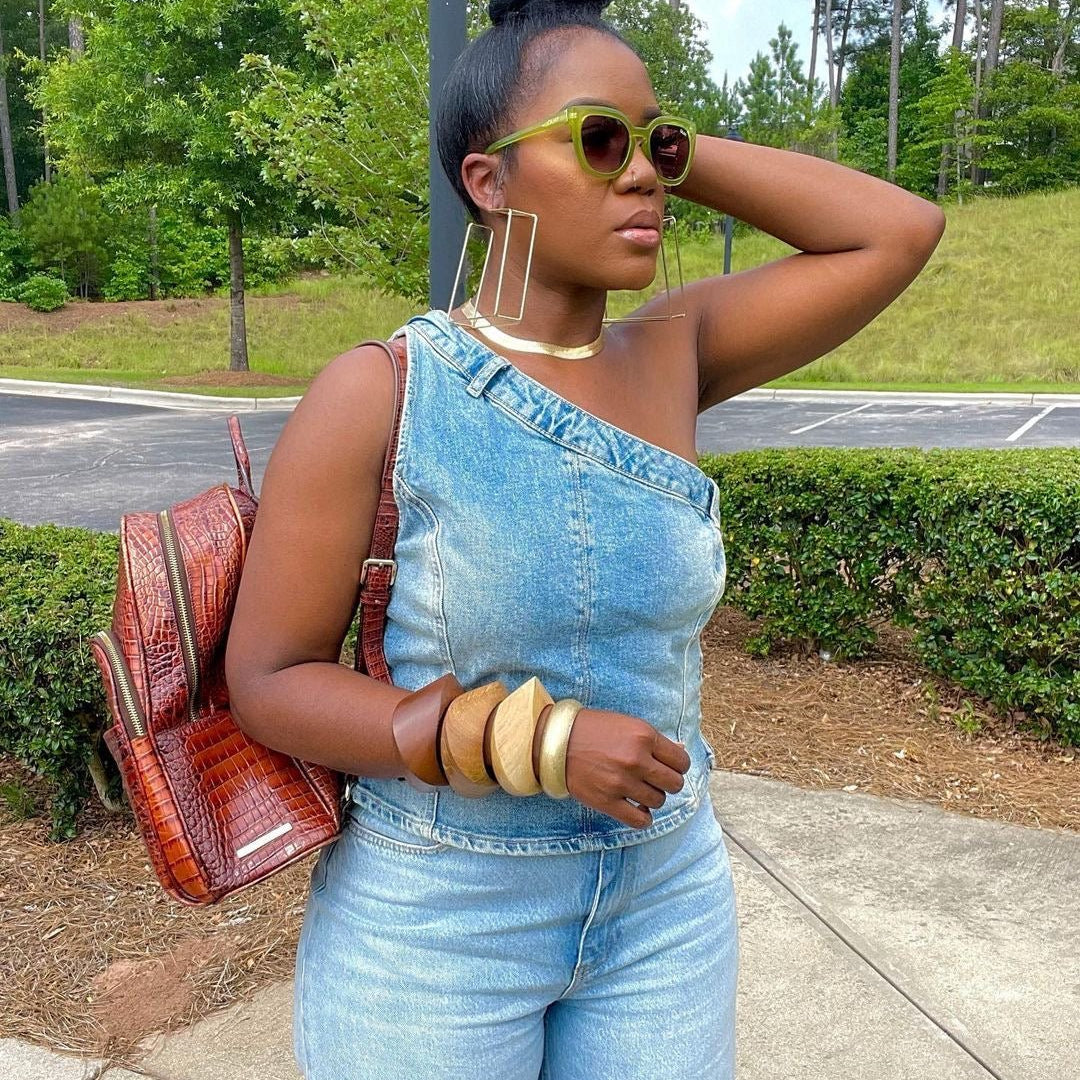 Ayika - 3D Geometric Hoop Earring - Trufacebygrace