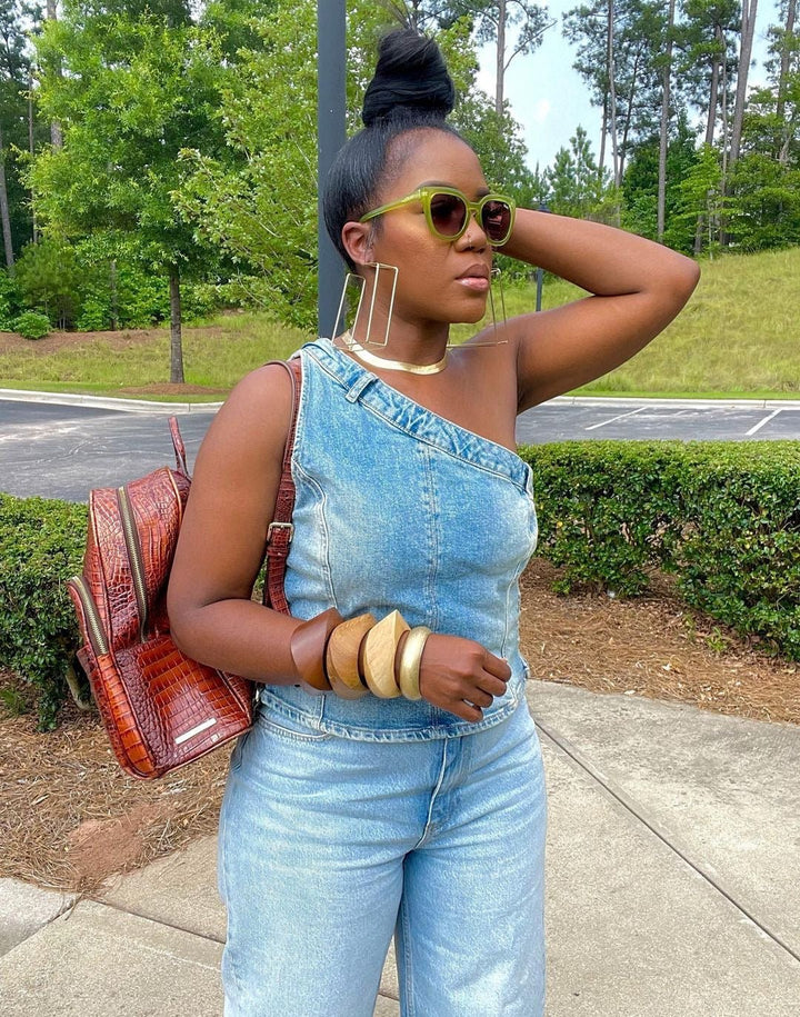Ayika - 3D Geometric Hoop Earring - Trufacebygrace