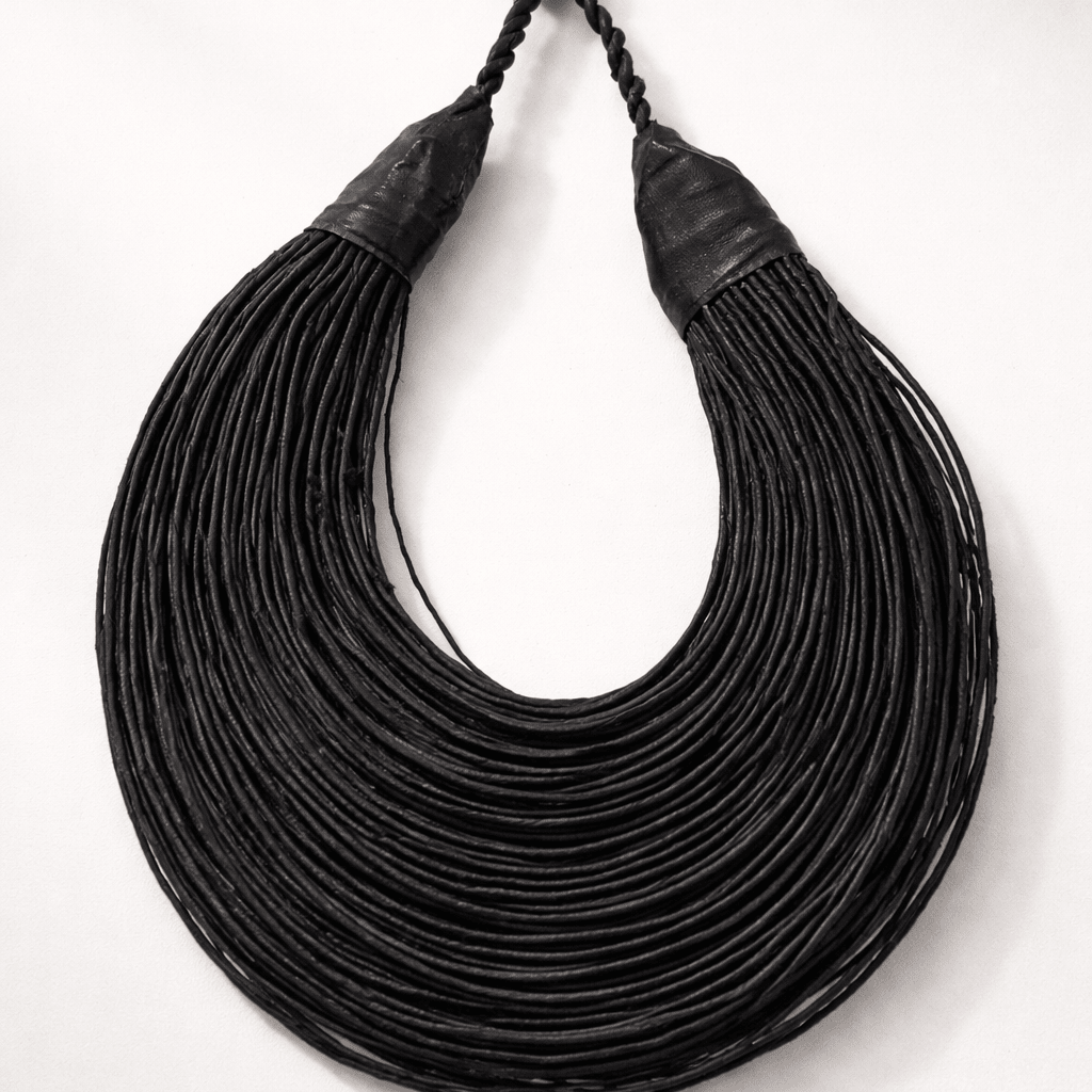 Aziza Genuine leather Multi - strand Statement necklace - Trufacebygrace