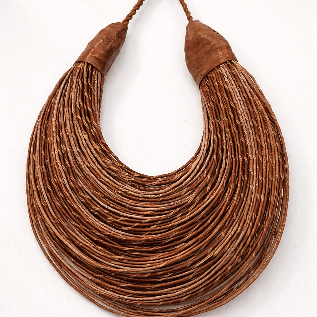 Aziza Genuine leather Multi - strand Statement necklace - Trufacebygrace