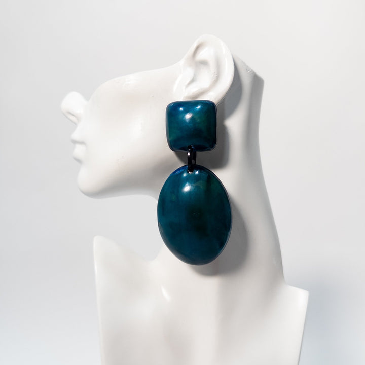 Azure Series: Afro Color Pop Horn Drop Earrings - Trufacebygrace