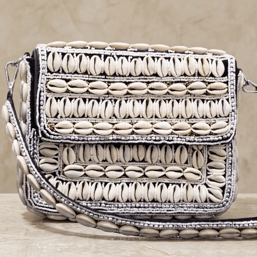 Bahari Luxe Cowry Shell Clutch - Trufacebygrace