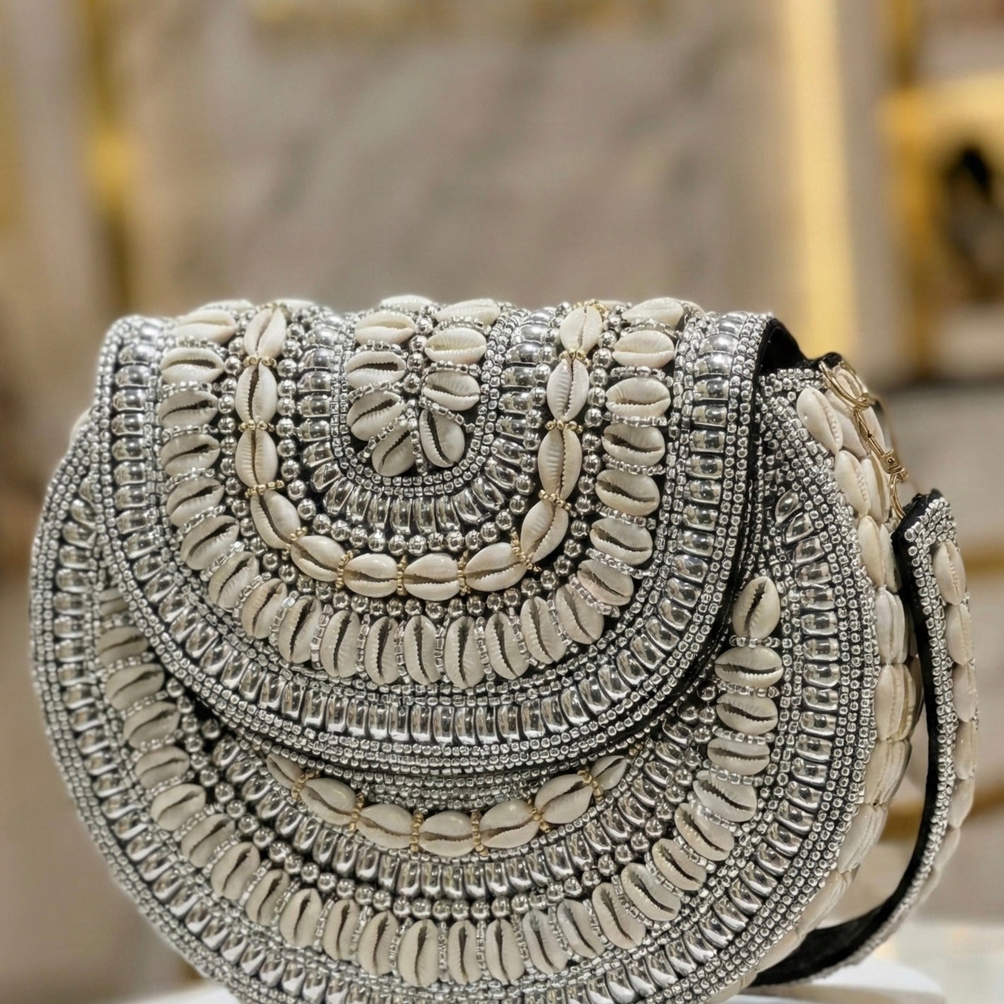 Bahari Luxe Cowry Shell Clutch - Trufacebygrace