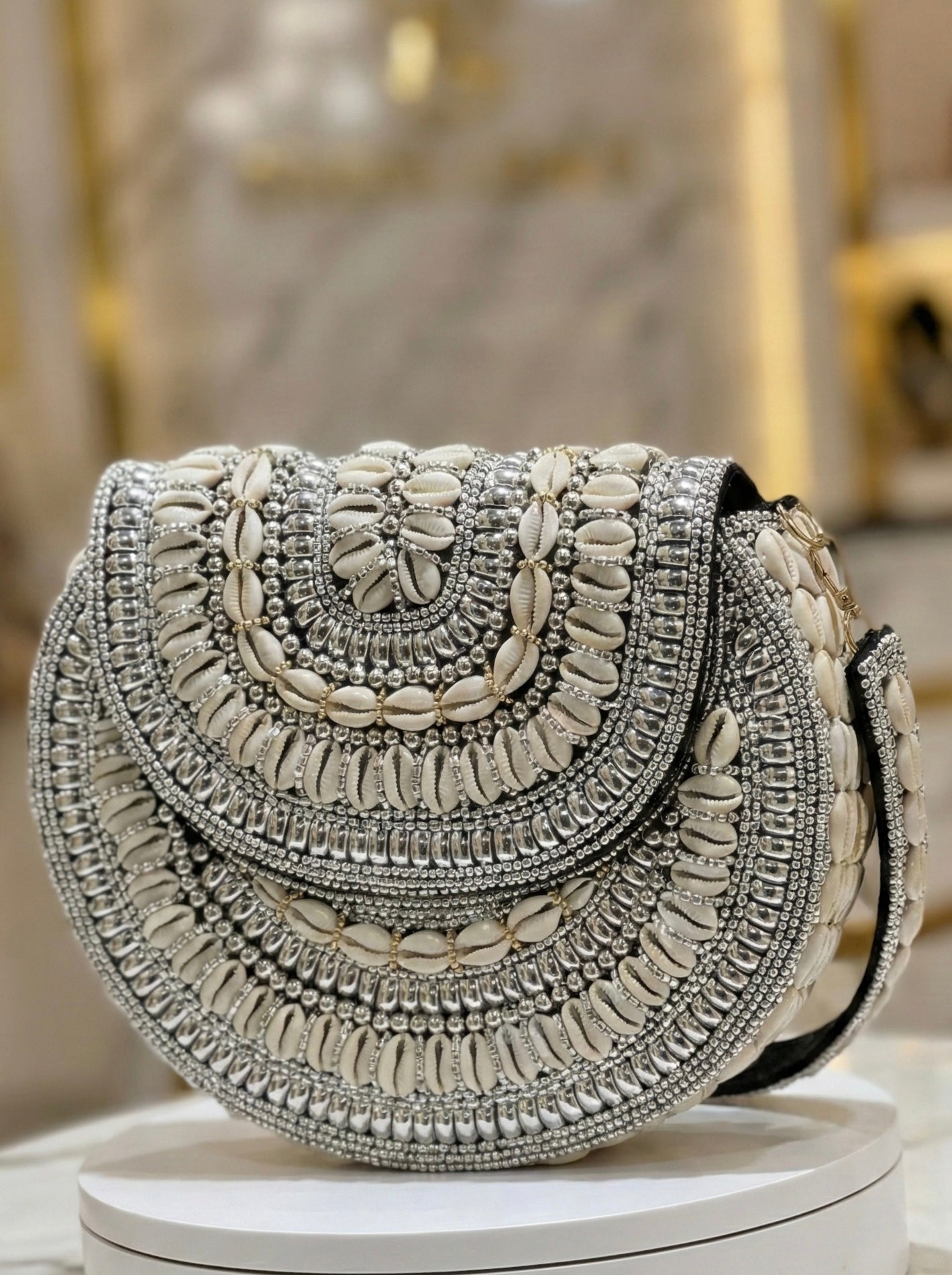 Bahari Luxe Cowry Shell Clutch - Trufacebygrace