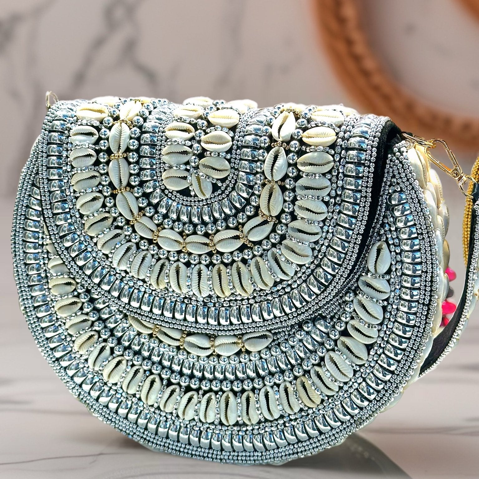 Bahari Luxe Cowry Shell Clutch - Trufacebygrace