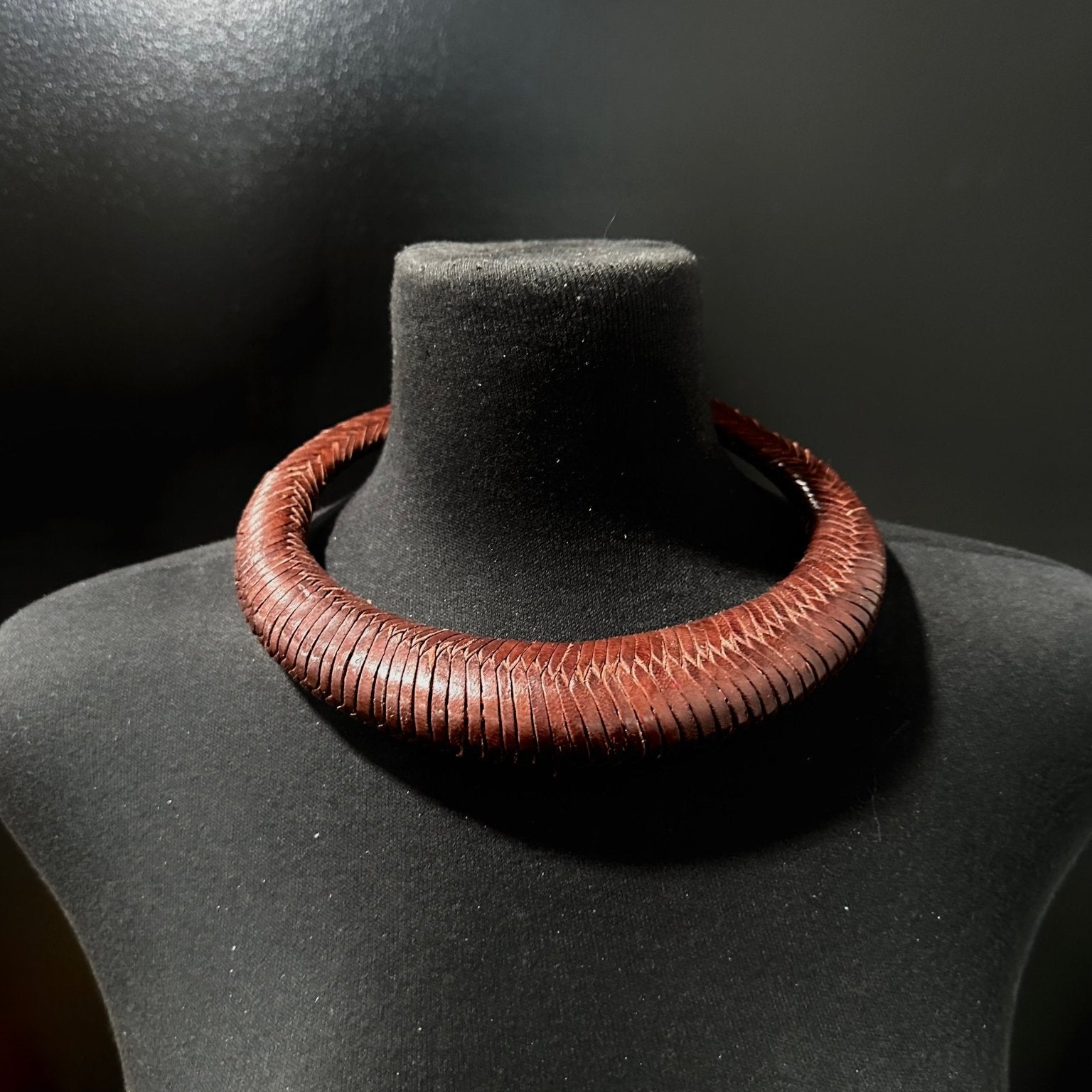 Bankula Genuine leather BIG chunky necklace - Trufacebygrace