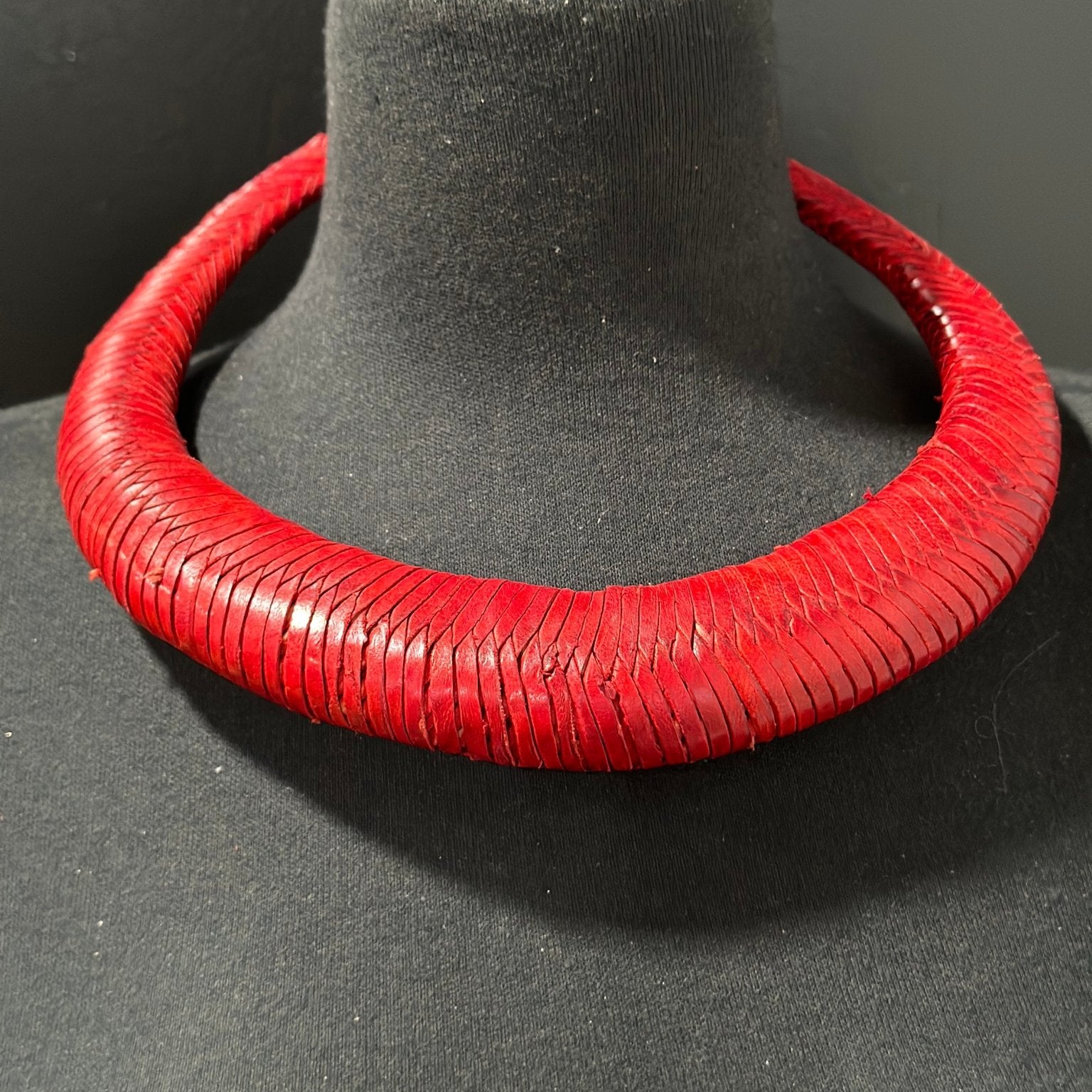 Bankula Genuine leather BIG chunky necklace - Trufacebygrace
