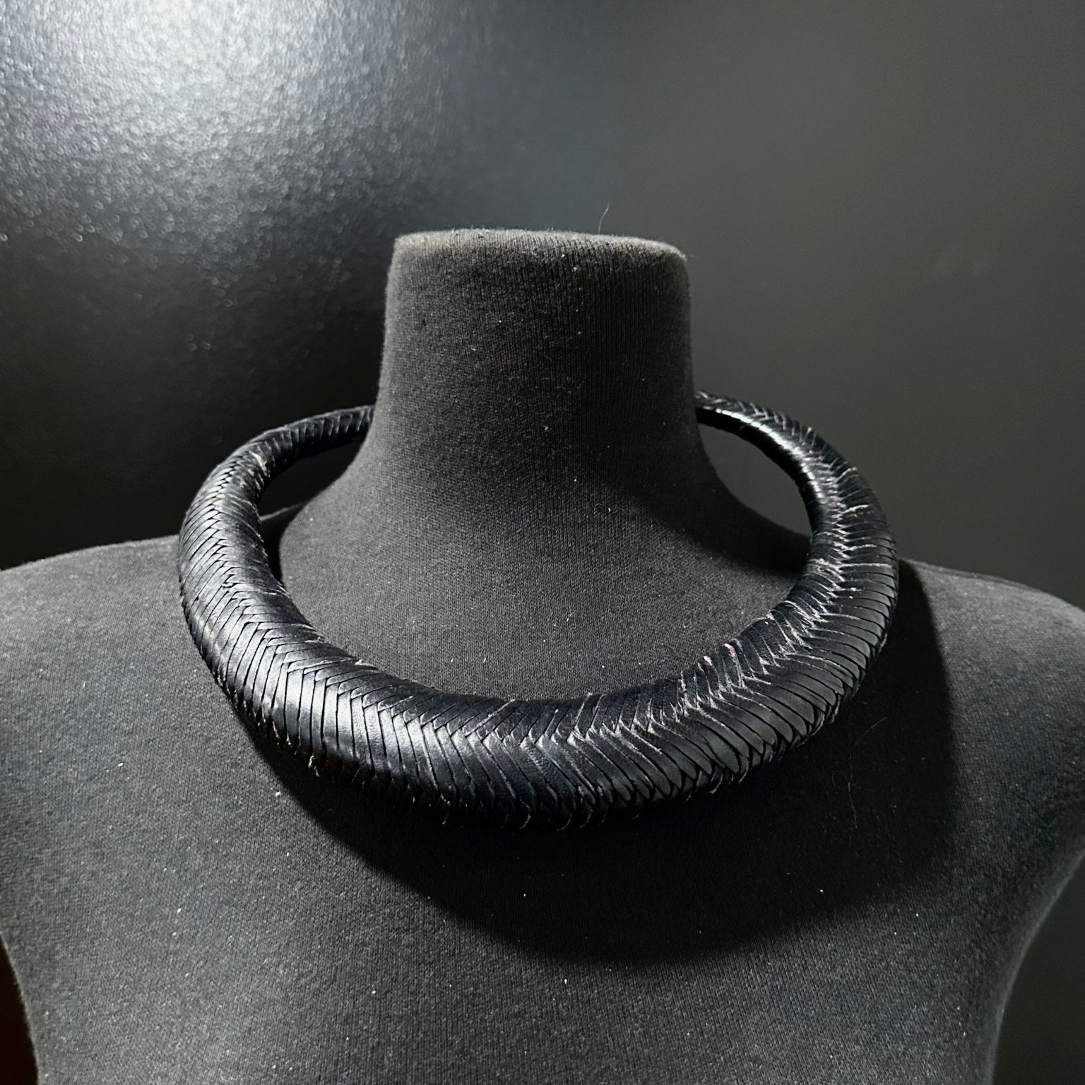 Bankula Genuine leather BIG chunky necklace - Trufacebygrace
