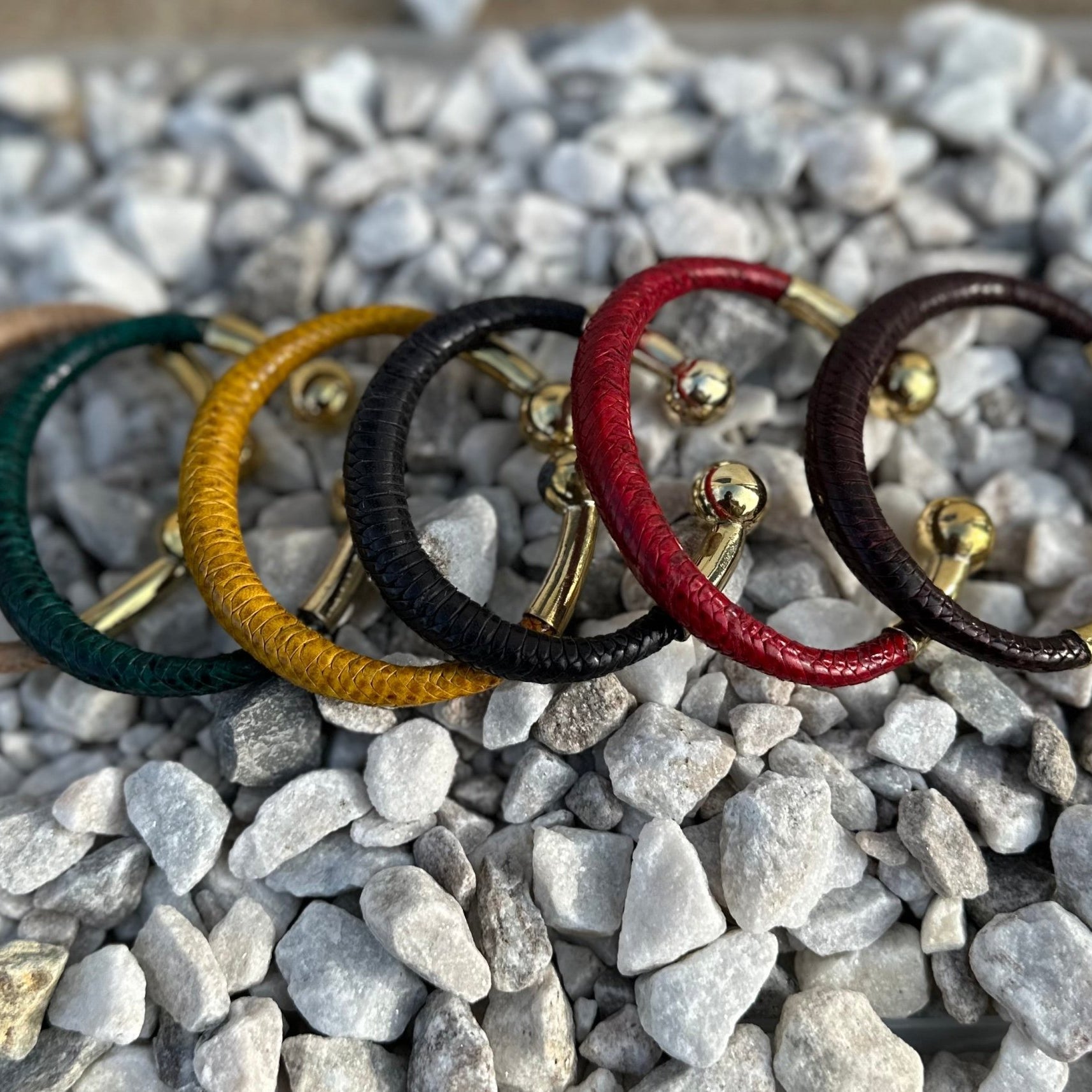Bankula Leather with Brass Bracelets - Trufacebygrace