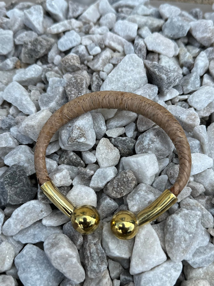 Bankula Leather with Brass Bracelets - Trufacebygrace