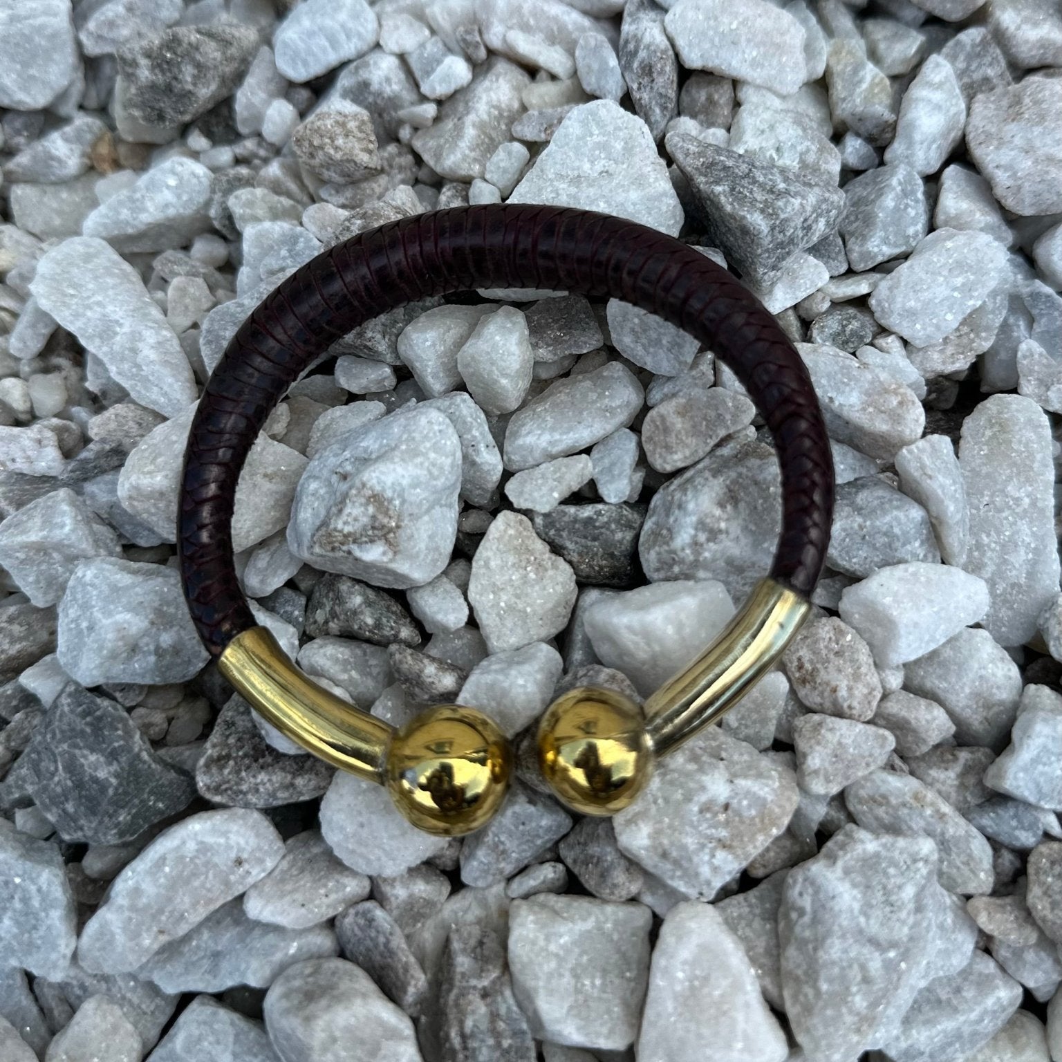 Bankula Leather with Brass Bracelets - Trufacebygrace