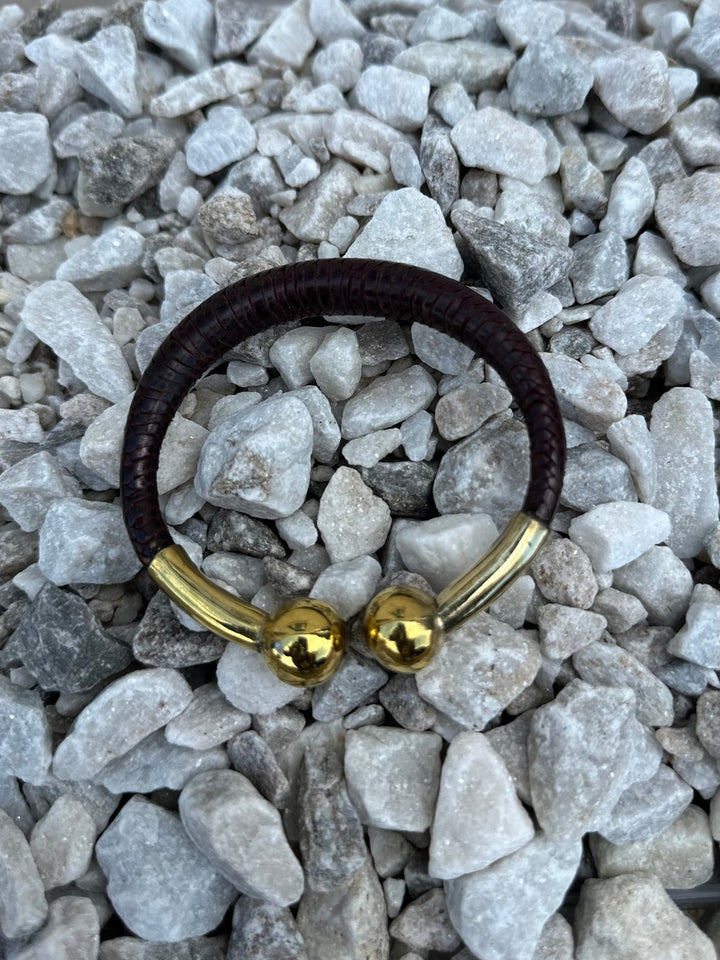 Bankula Leather with Brass Bracelets - Trufacebygrace