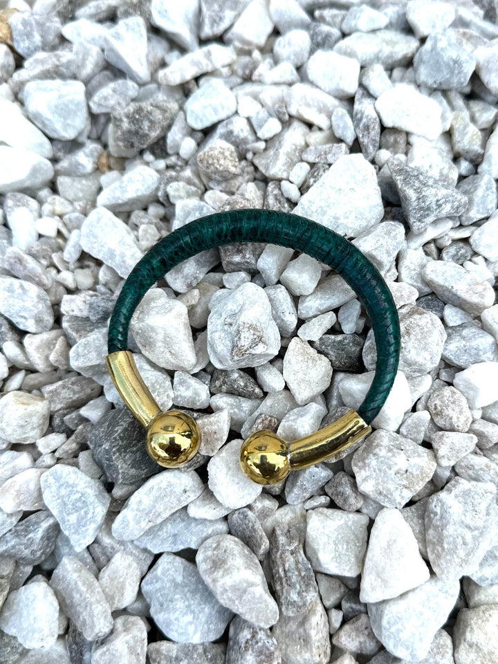 Bankula Leather with Brass Bracelets - Trufacebygrace