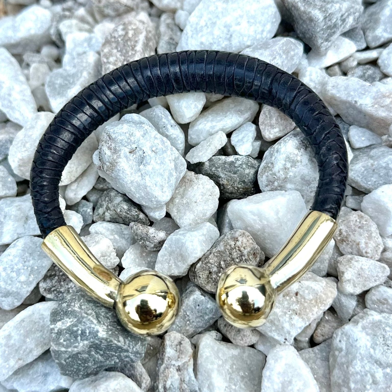 Bankula Leather with Brass Bracelets - Trufacebygrace