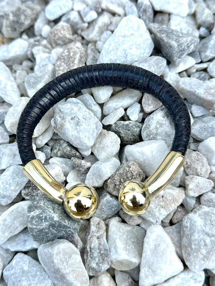 Bankula Leather with Brass Bracelets - Trufacebygrace