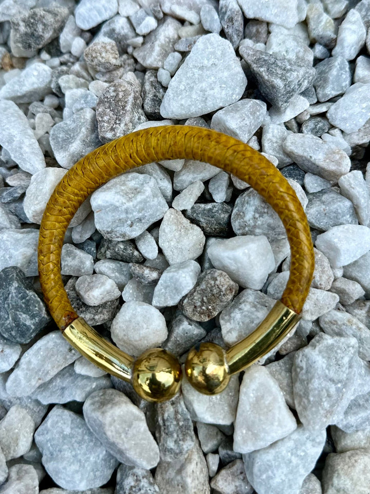 Bankula Leather with Brass Bracelets - Trufacebygrace