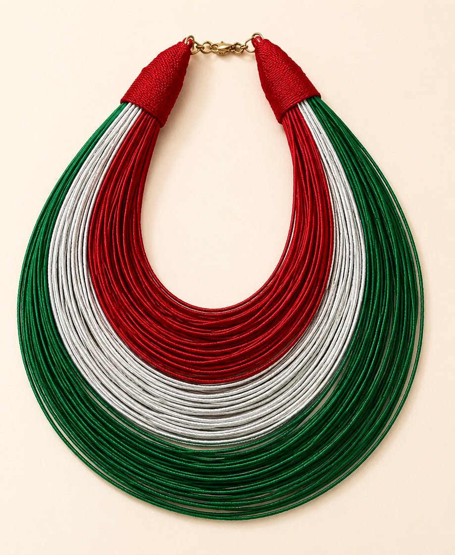 Bantama Layered Thread Statement Necklace - Trufacebygrace