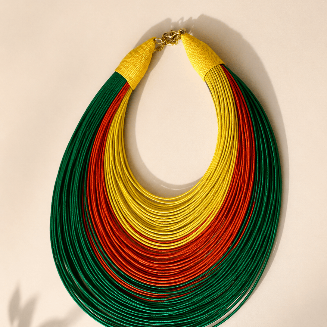 Bantama Layered Thread Statement Necklace - Trufacebygrace