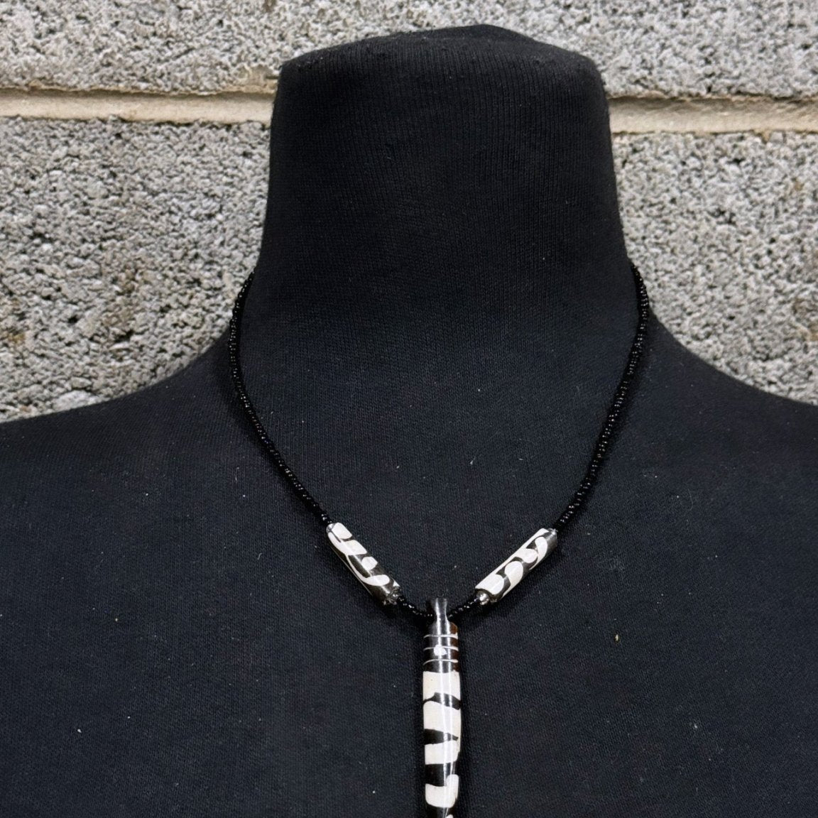 Batik Tooth Shaped Bone Necklace - Trufacebygrace