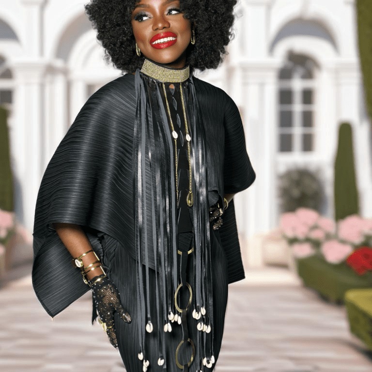 Beaded Collar, cowry and faux leather fringe necklace - Trufacebygrace