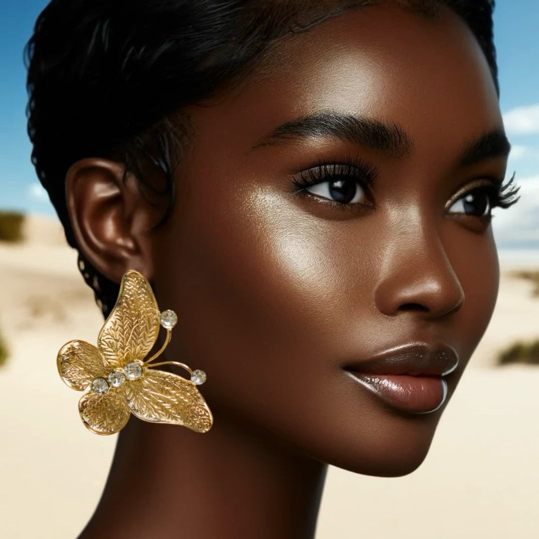 Bejeweled Butterfly Earrings - Trufacebygrace