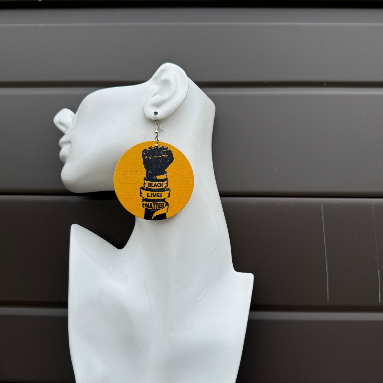 Black lives Matter Wooden Earring - Trufacebygrace
