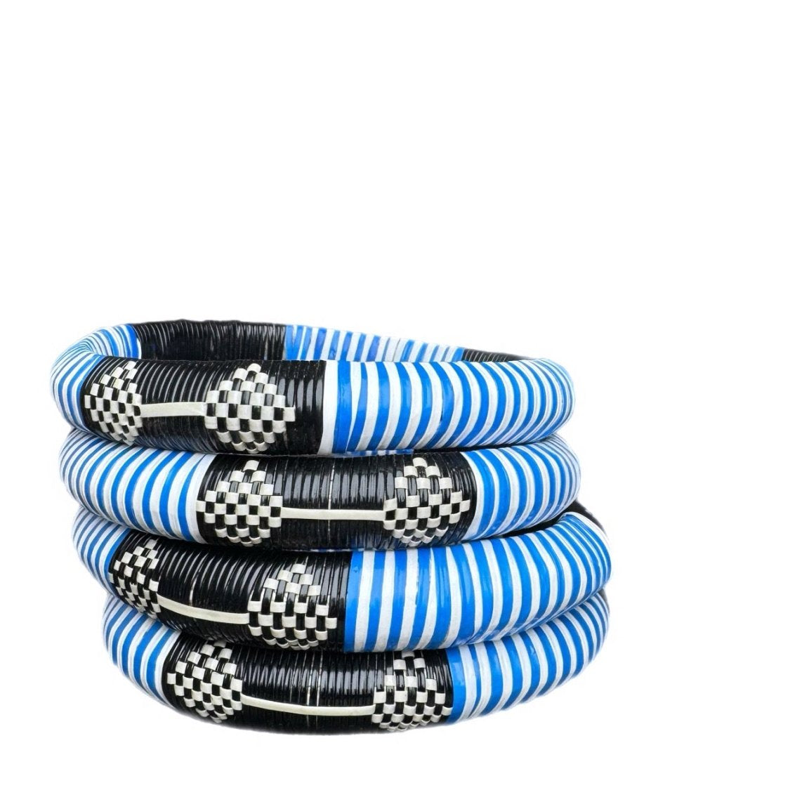 Blue Woven Bangle Set - Trufacebygrace