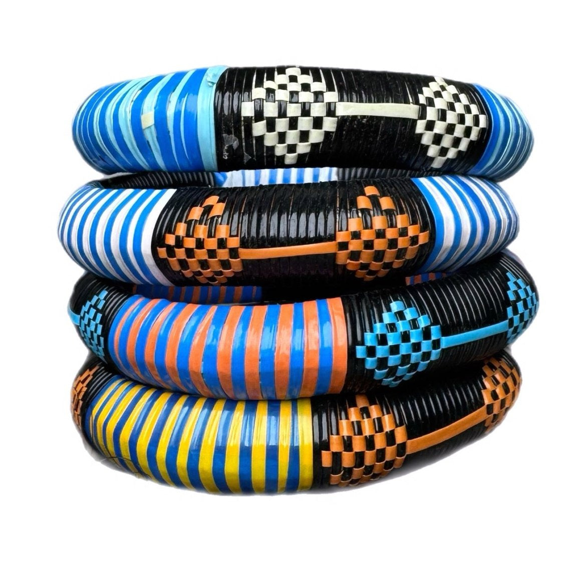 Blue Woven Bangle Set - Trufacebygrace