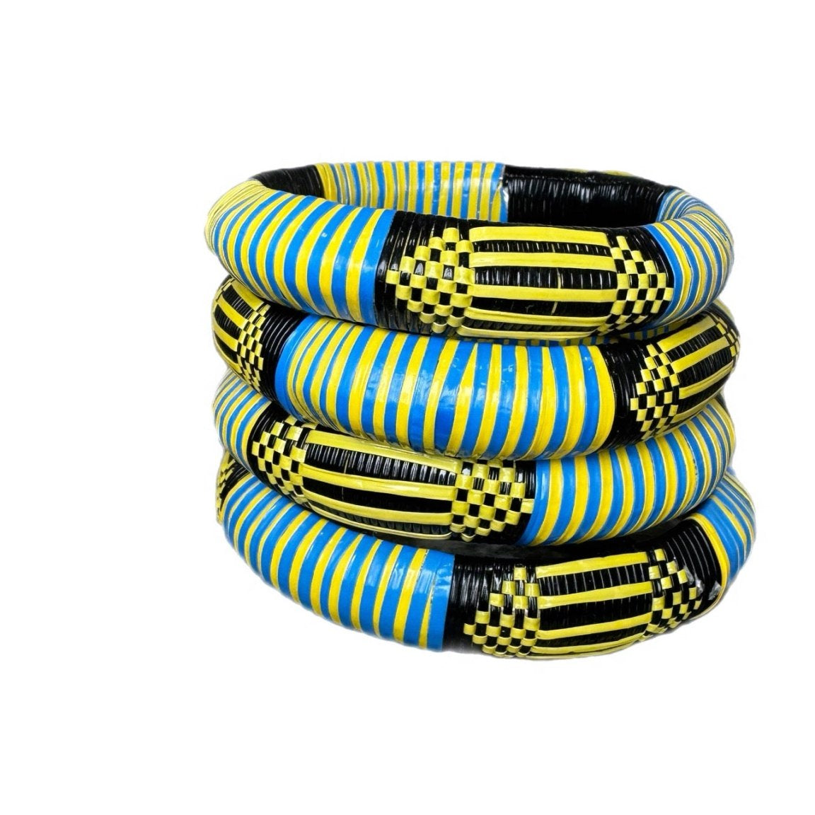 Blue Woven Bangle Set - Trufacebygrace