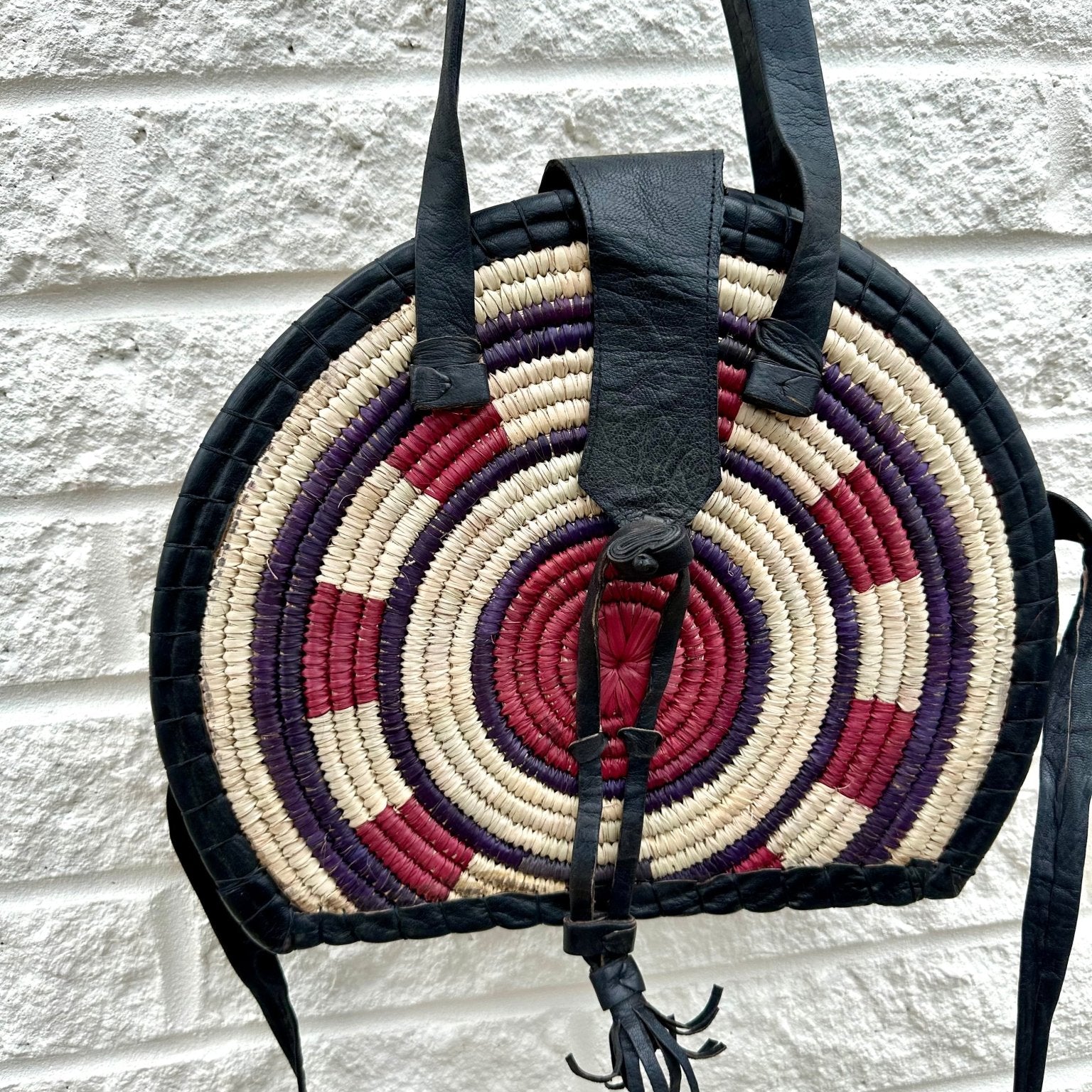 Bolga leather Authentic hand made messenger bag - Trufacebygrace