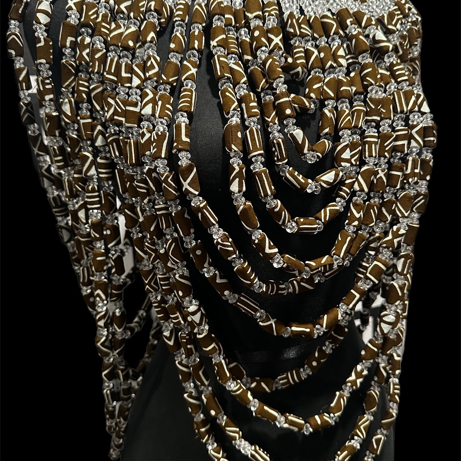 Bolu Body Ankara Kandy Necklace - Brown Mud - Trufacebygrace
